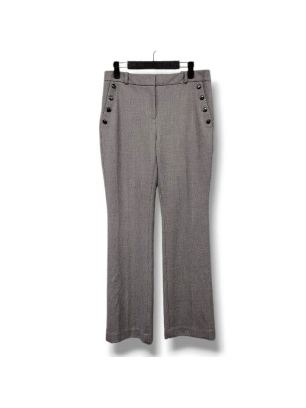 White House Black Market Boot Lined Sailor Pants Gray